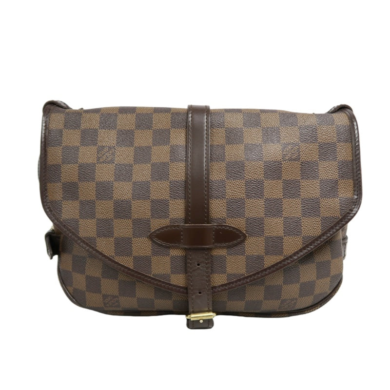 LOUIS VUITTON Damier Saumur 30 Saddle Crossbody Bag Brown