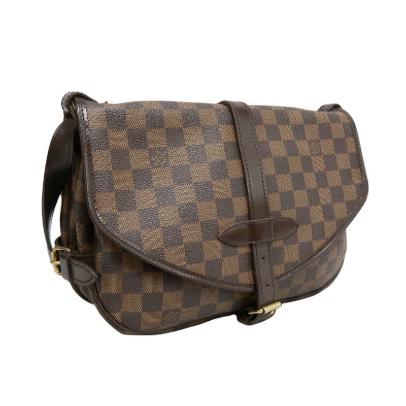 LOUIS VUITTON Damier Saumur 30 Saddle Crossbody Bag Brown