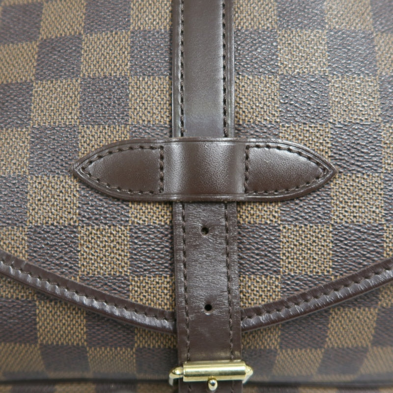 LOUIS VUITTON Damier Saumur 30 Saddle Crossbody Bag Brown