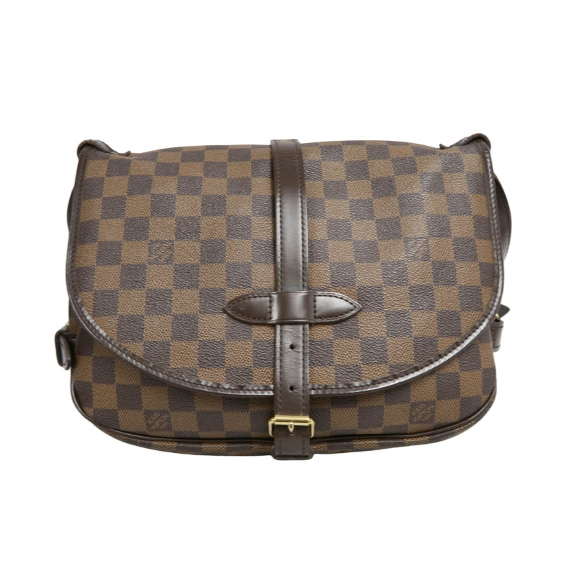 LOUIS VUITTON Damier Saumur 30 Saddle Crossbody Bag Brown
