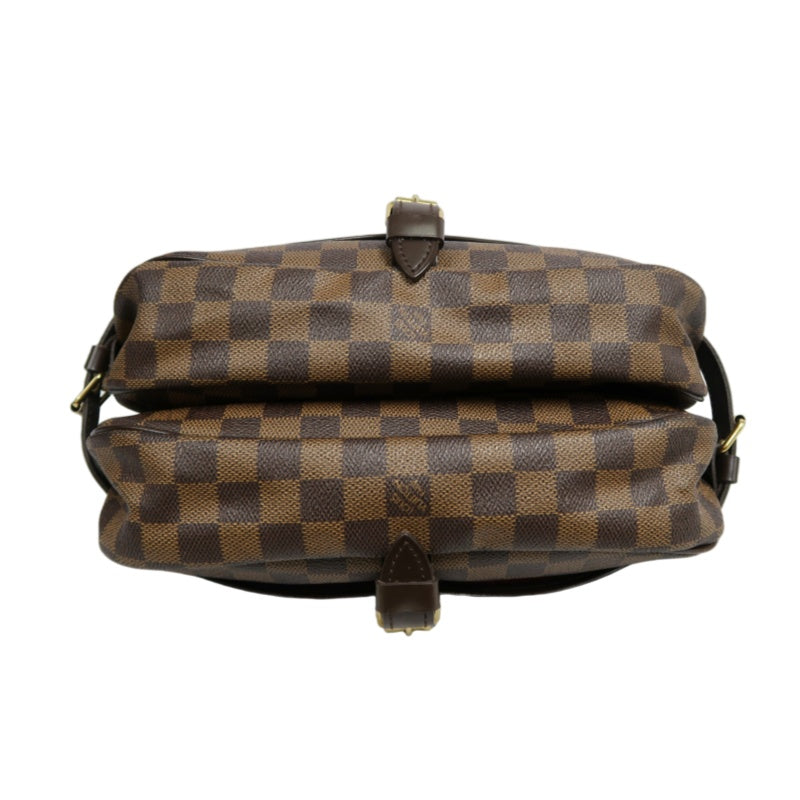 LOUIS VUITTON Damier Saumur 30 Saddle Crossbody Bag Brown
