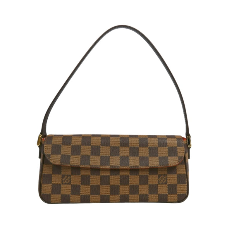 LOUIS VUITTON Damier Recolleta Shoulder Bag Damier Coated Canvas Brown