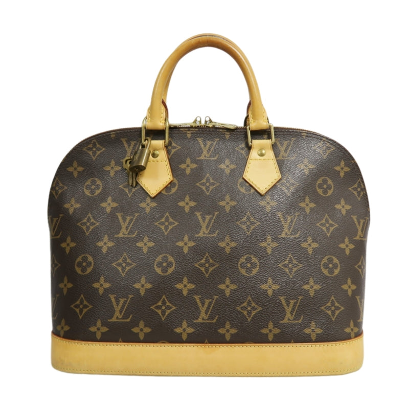 LOUIS VUITTON Monogram  Alma Dome Handbag  Brown Padlock And twoKeys