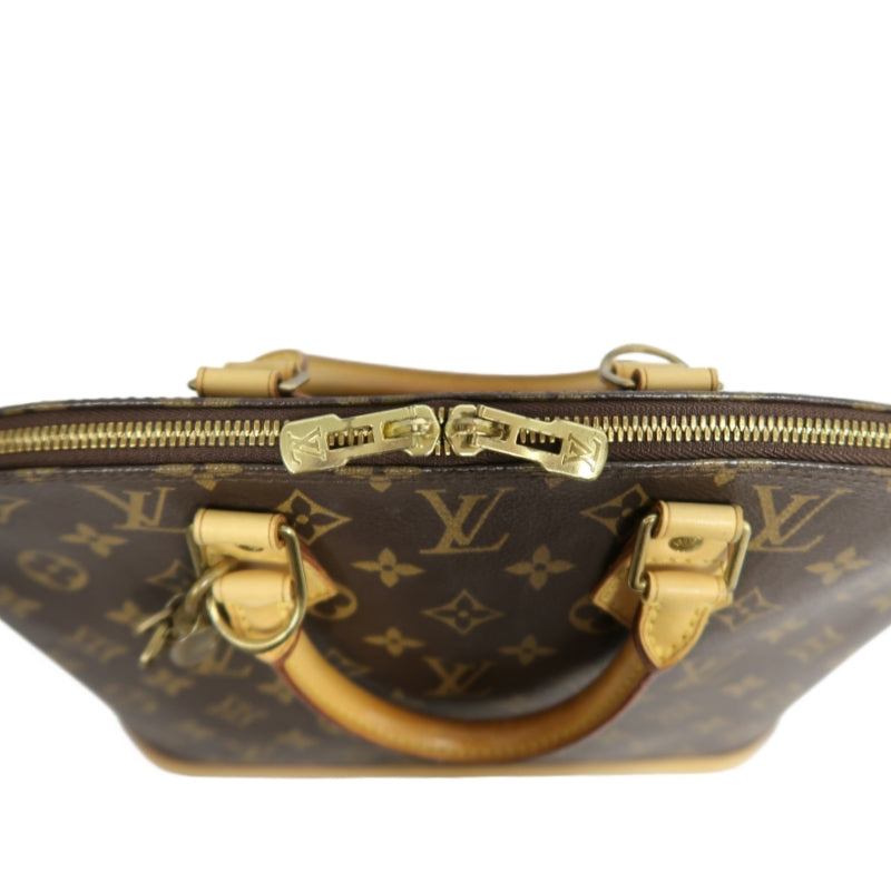 LOUIS VUITTON Monogram  Alma Dome Handbag  Brown Padlock And twoKeys