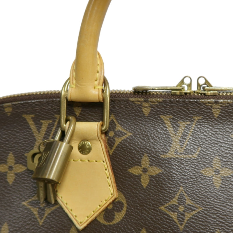 LOUIS VUITTON Monogram  Alma Dome Handbag  Brown Padlock And twoKeys