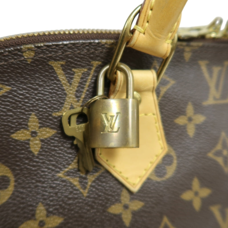 LOUIS VUITTON Monogram  Alma Dome Handbag  Brown Padlock And twoKeys