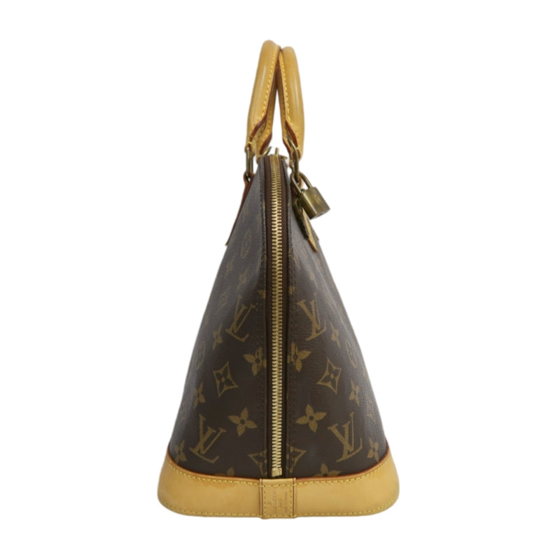 LOUIS VUITTON Monogram  Alma Dome Handbag  Brown Padlock And twoKeys