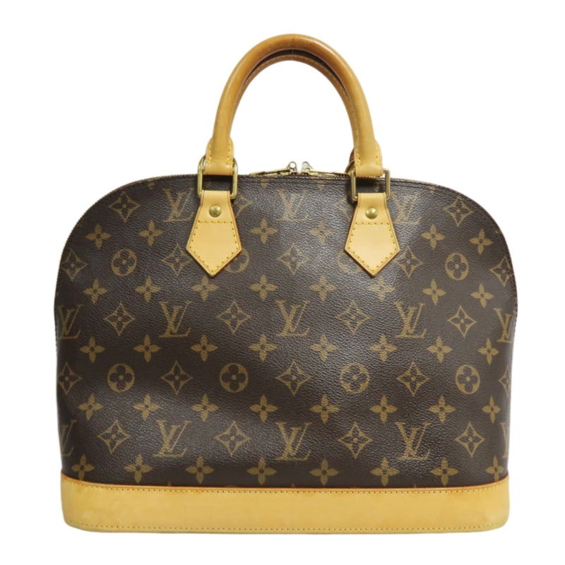LOUIS VUITTON Monogram  Alma Dome Handbag  Brown Padlock And twoKeys