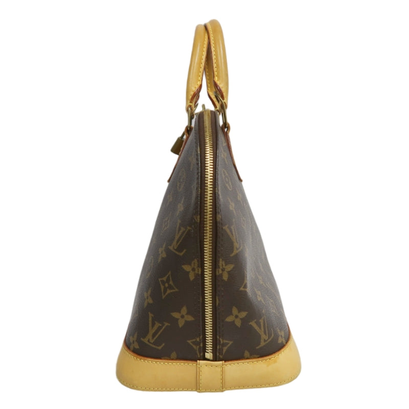 LOUIS VUITTON Monogram  Alma Dome Handbag  Brown Padlock And twoKeys