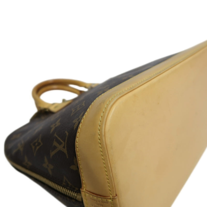LOUIS VUITTON Monogram  Alma Dome Handbag  Brown Padlock And twoKeys