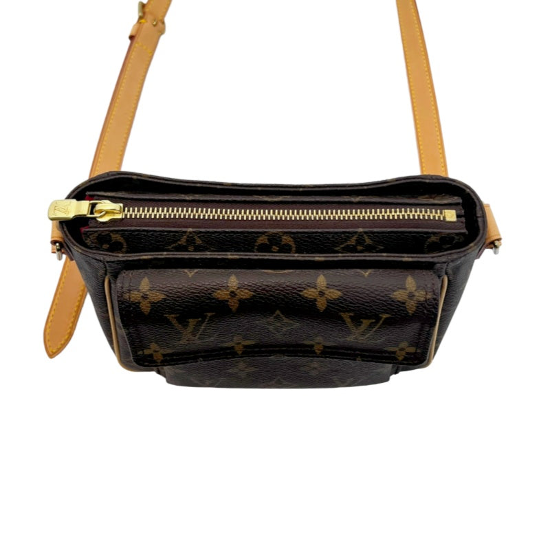 LOUIS VUITTON Monogram 　Vivacite PM Crossbody Bag Brown