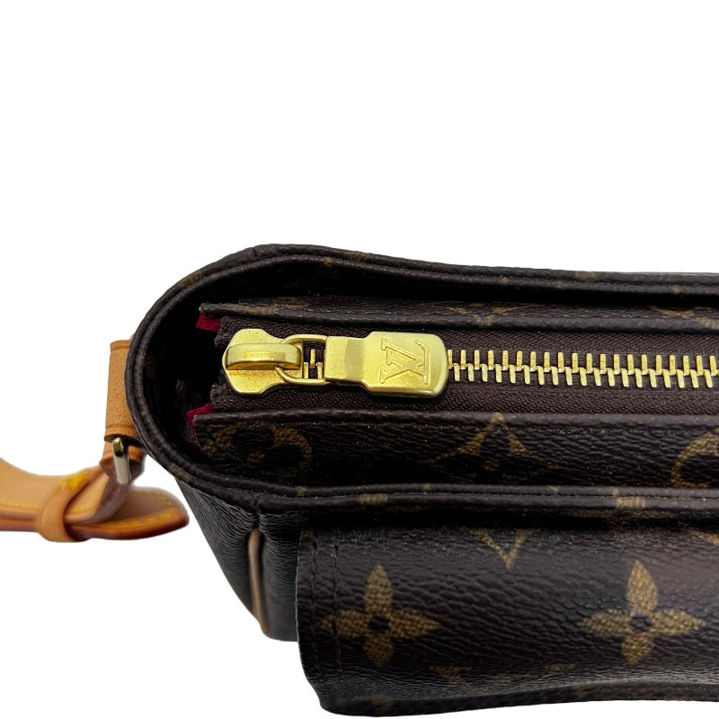 LOUIS VUITTON Monogram 　Vivacite PM Crossbody Bag Brown