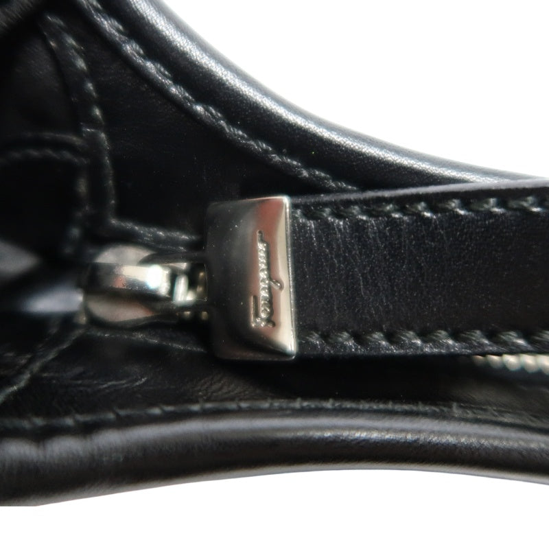 FERRAGAMO nylon　 Shoulder Bag 　 Black　 Silver Hardware