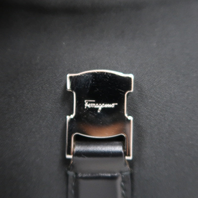 FERRAGAMO nylon　 Shoulder Bag 　 Black　 Silver Hardware