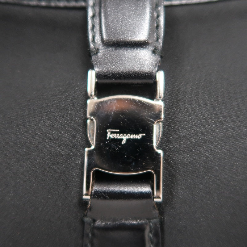 FERRAGAMO nylon　 Shoulder Bag 　 Black　 Silver Hardware