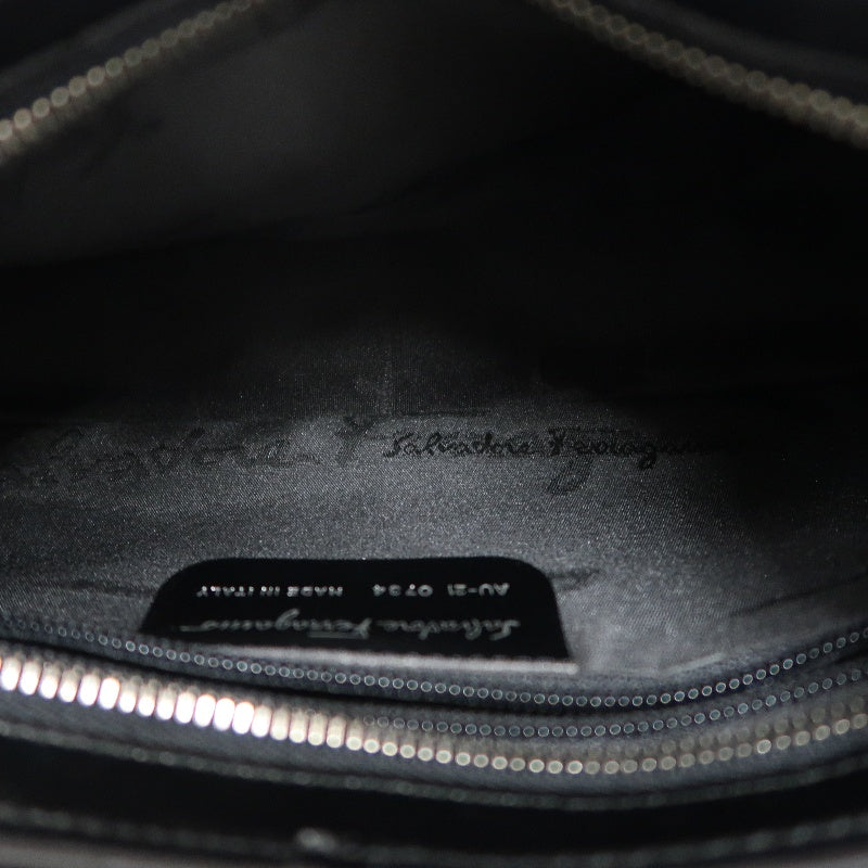 FERRAGAMO nylon　 Shoulder Bag 　 Black　 Silver Hardware