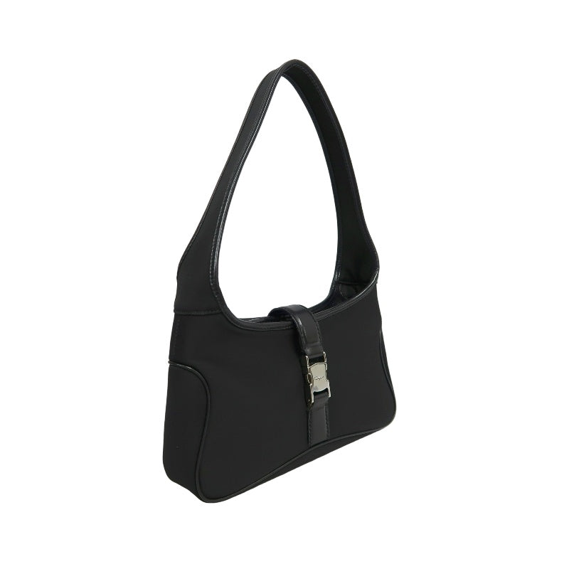 FERRAGAMO nylon　 Shoulder Bag 　 Black　 Silver Hardware