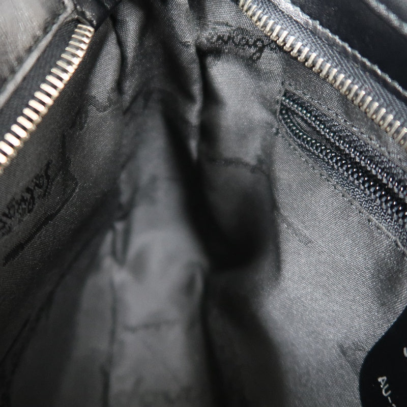 FERRAGAMO nylon　 Shoulder Bag 　 Black　 Silver Hardware