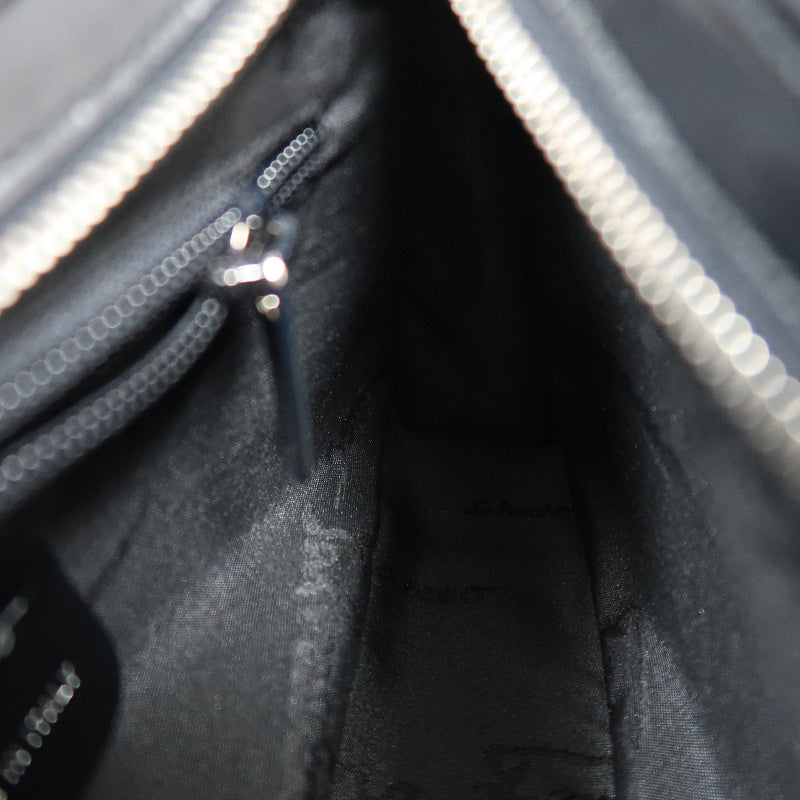 FERRAGAMO nylon　 Shoulder Bag 　 Black　 Silver Hardware