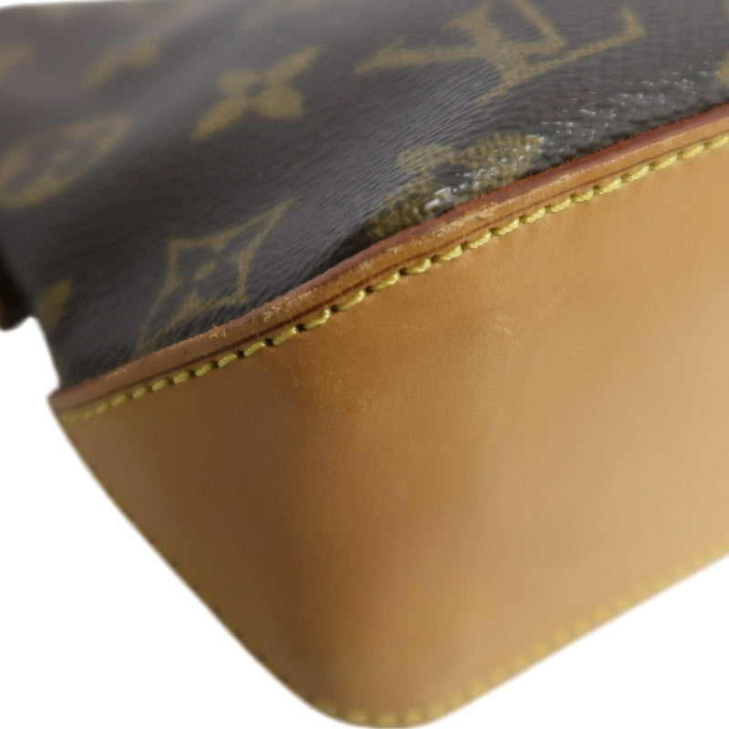 LOUIS VUITTON Monogram Trotter Shoulder Bag Crossbody  brown　Gold Hardware