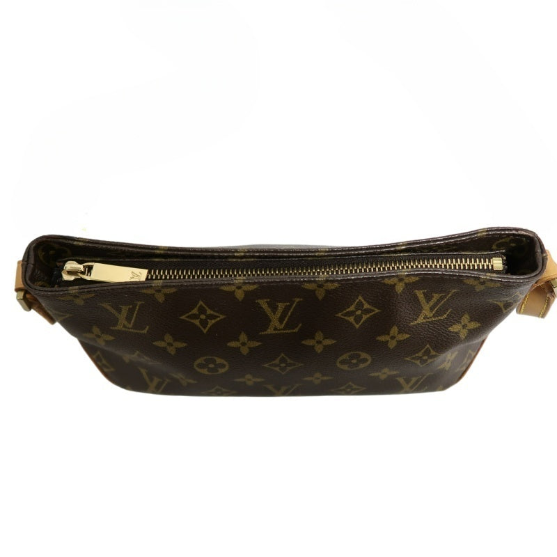 LOUIS VUITTON Monogram Trotter Shoulder Bag Crossbody  brown　Gold Hardware