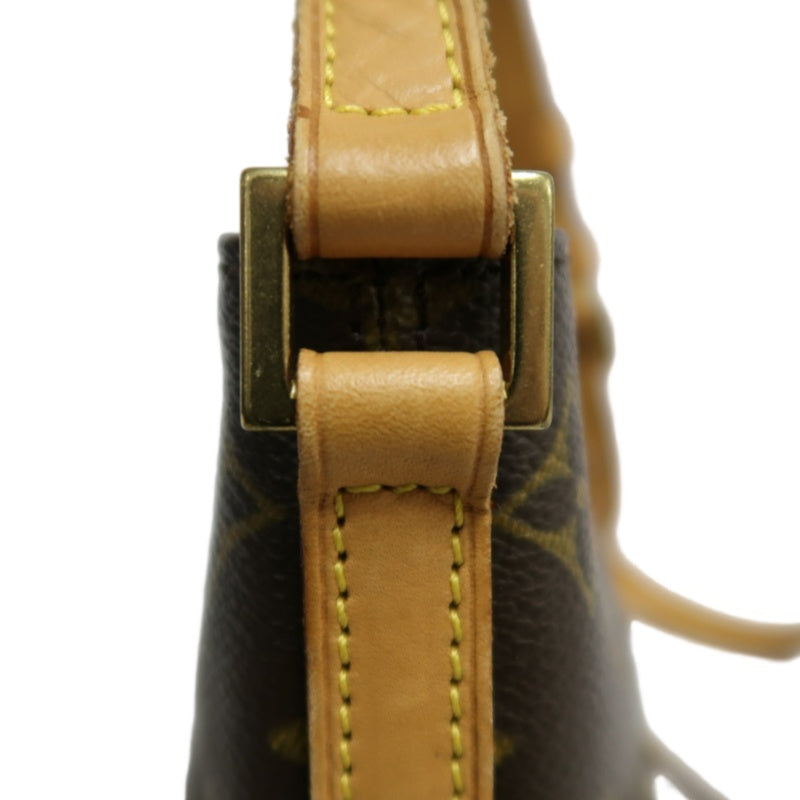 LOUIS VUITTON Monogram Trotter Shoulder Bag Crossbody  brown　Gold Hardware