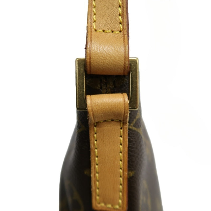LOUIS VUITTON Monogram Trotter Shoulder Bag Crossbody  brown　Gold Hardware