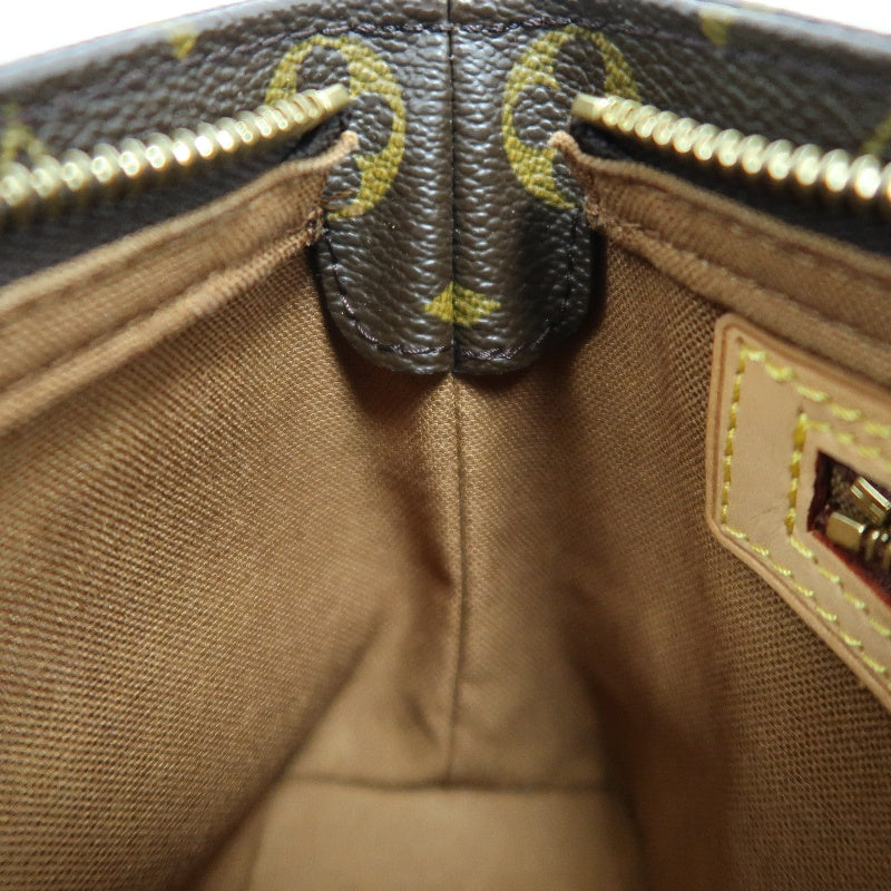 LOUIS VUITTON Monogram Trotter Shoulder Bag Crossbody  brown　Gold Hardware