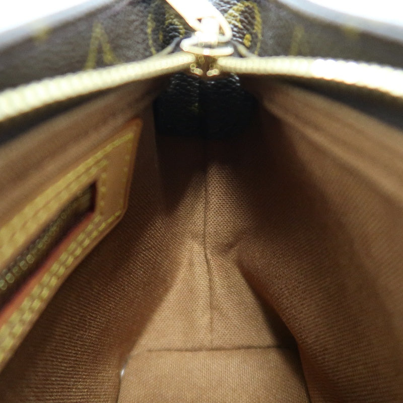 LOUIS VUITTON Monogram Trotter Shoulder Bag Crossbody  brown　Gold Hardware
