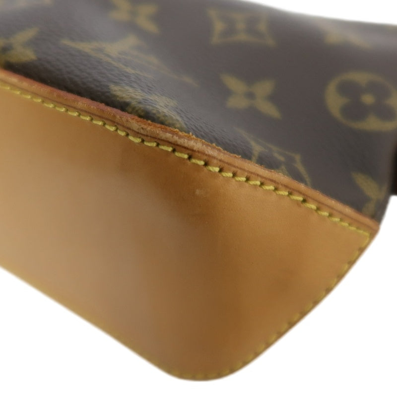 LOUIS VUITTON Monogram Trotter Shoulder Bag Crossbody  brown　Gold Hardware