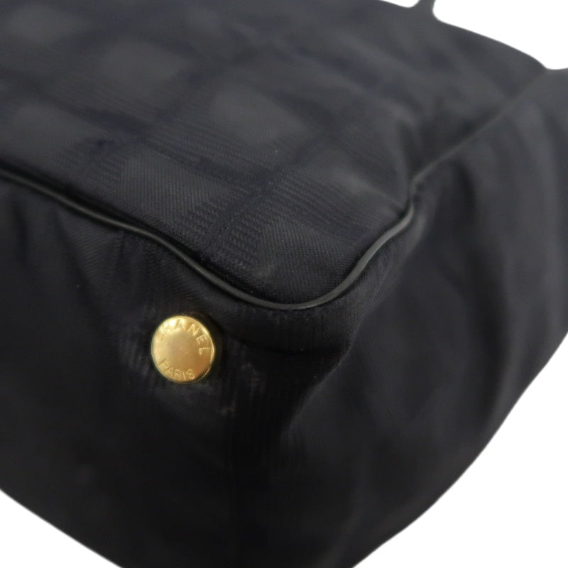 CHANEL New Travel Line Tote MM Black Nylon Tote Bag