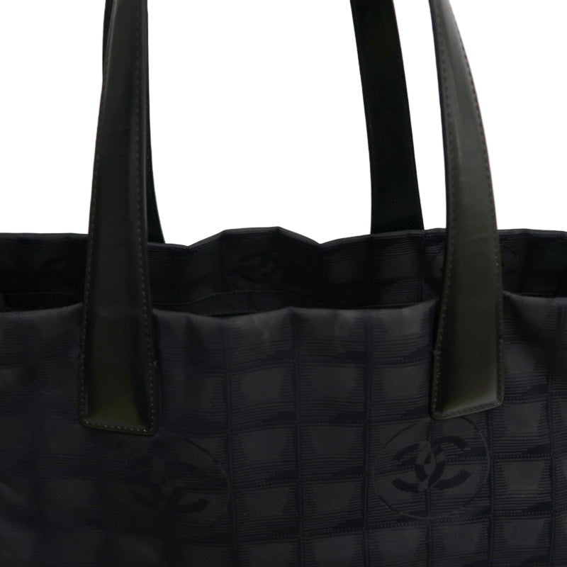 CHANEL New Travel Line Tote MM Black Nylon Tote Bag