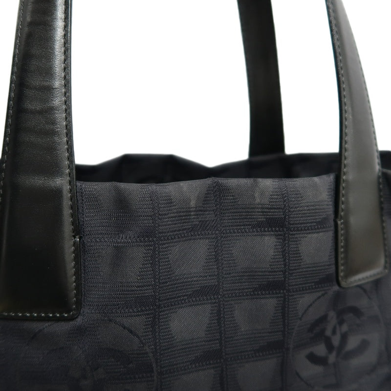CHANEL New Travel Line Tote MM Black Nylon Tote Bag