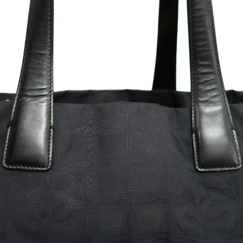 CHANEL New Travel Line Tote MM Black Nylon Tote Bag