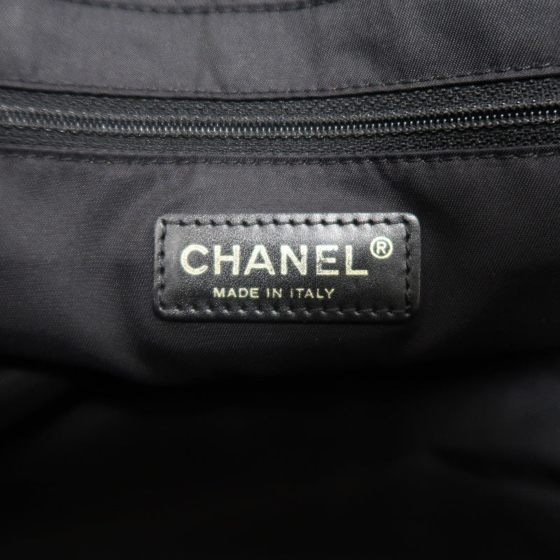 CHANEL New Travel Line Tote MM Black Nylon Tote Bag