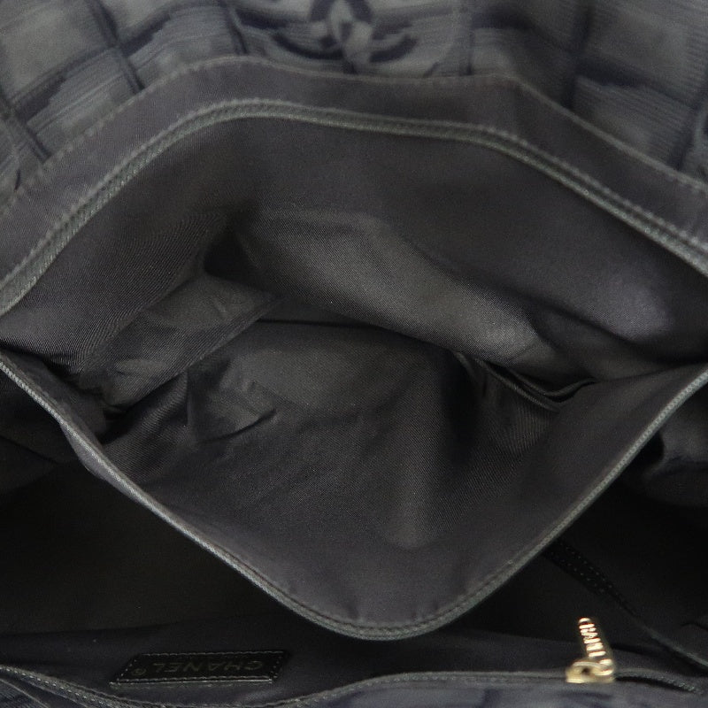 CHANEL New Travel Line Tote MM Black Nylon Tote Bag
