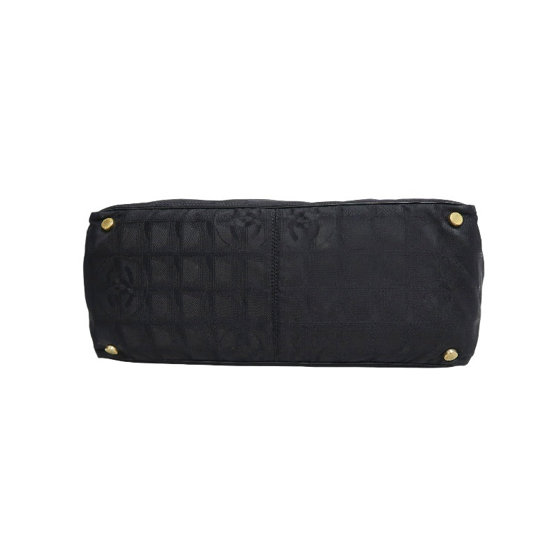 CHANEL New Travel Line Tote MM Black Nylon Tote Bag