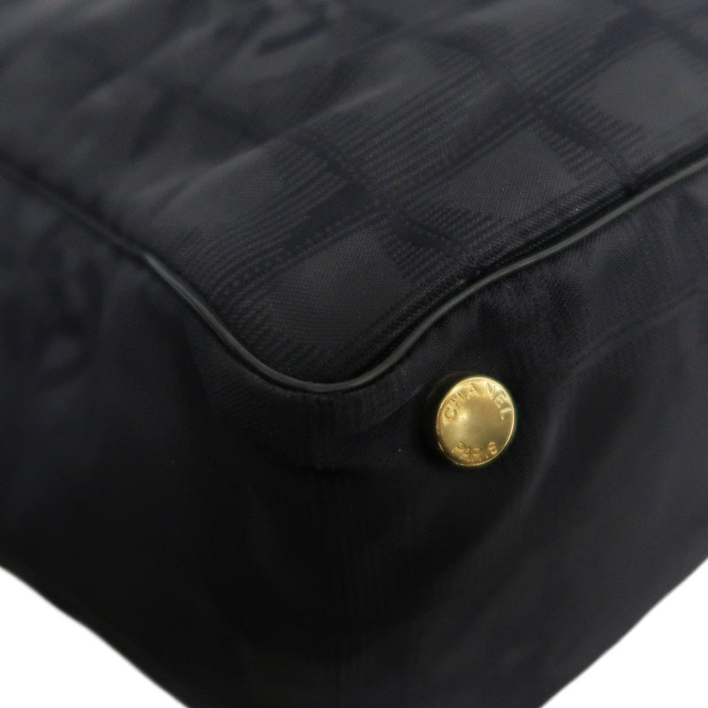 CHANEL New Travel Line Tote MM Black Nylon Tote Bag