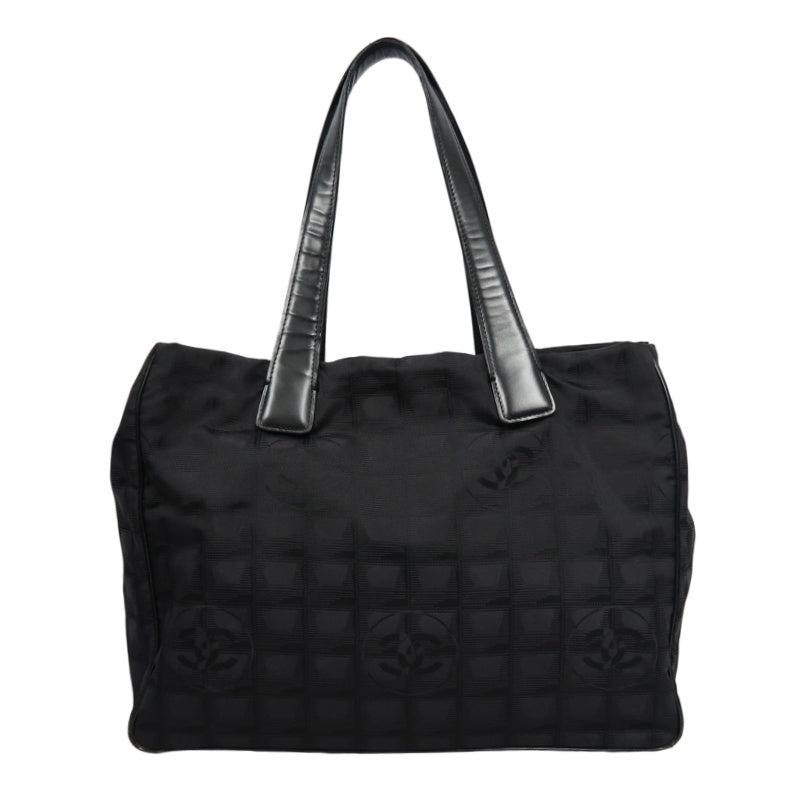 CHANEL New Travel Line Tote MM Black Nylon Tote Bag
