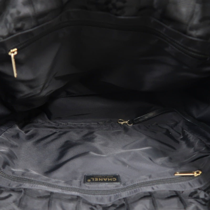 CHANEL New Travel Line Tote MM Black Nylon Tote Bag