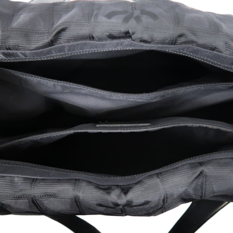 CHANEL New Travel Line Tote MM Black Nylon Tote Bag