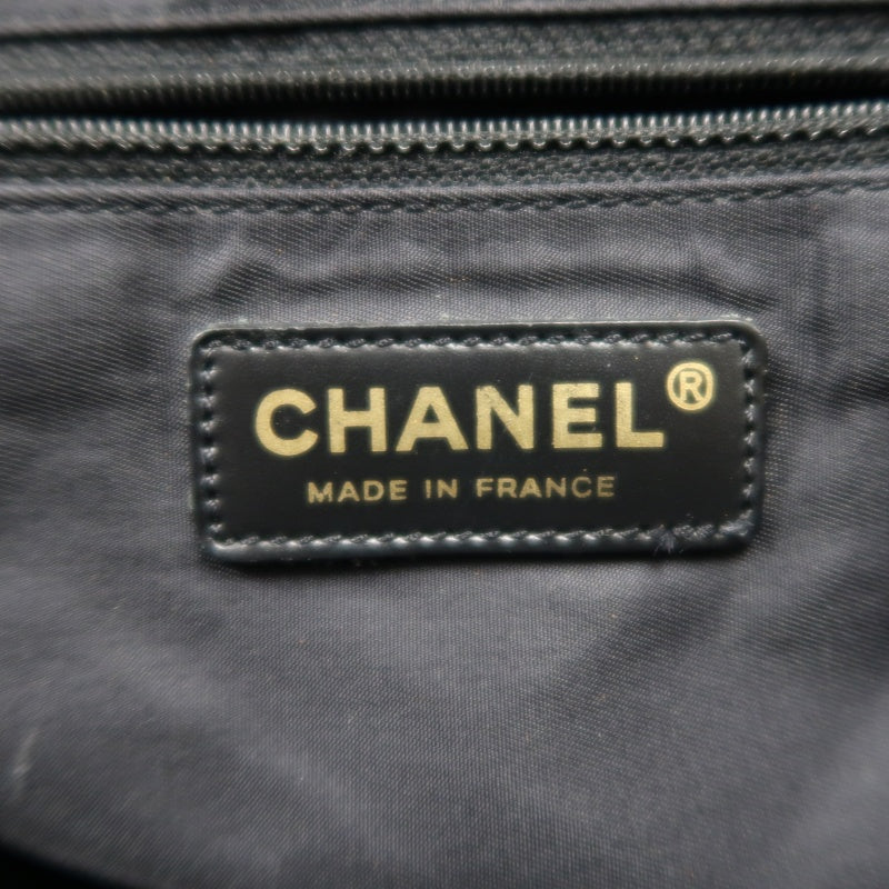 CHANEL New Travel Line Tote MM Black Nylon Tote Bag