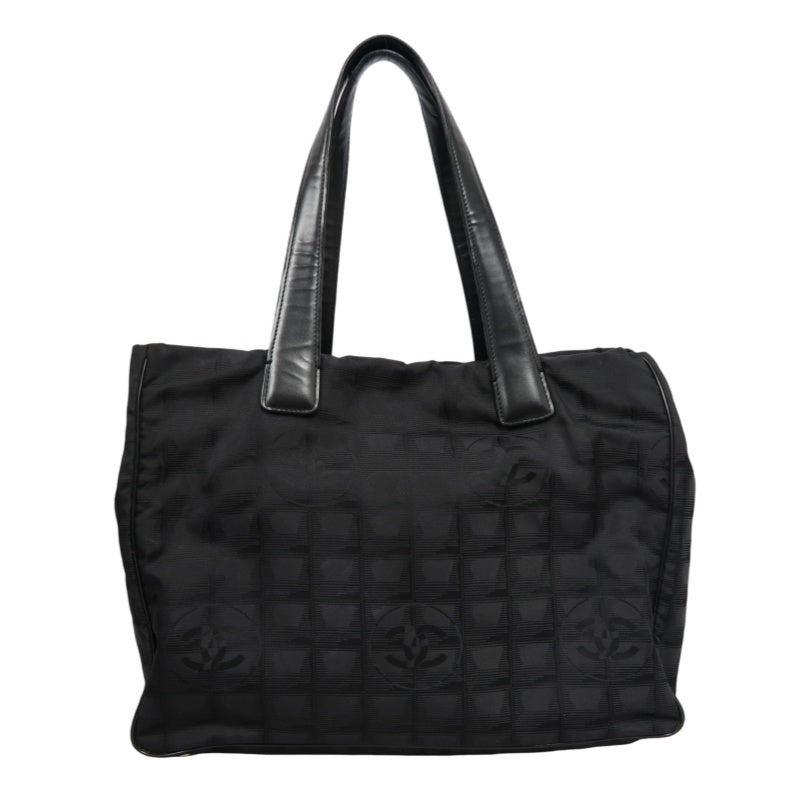 CHANEL New Travel Line Tote MM Black Nylon Tote Bag