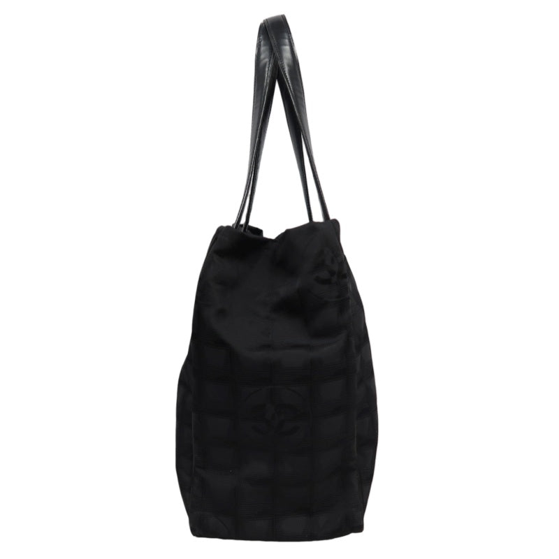 CHANEL New Travel Line Tote MM Black Nylon Tote Bag