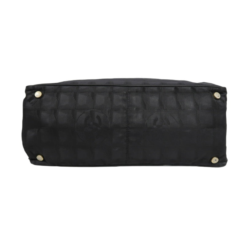 CHANEL New Travel Line Tote MM Black Nylon Tote Bag