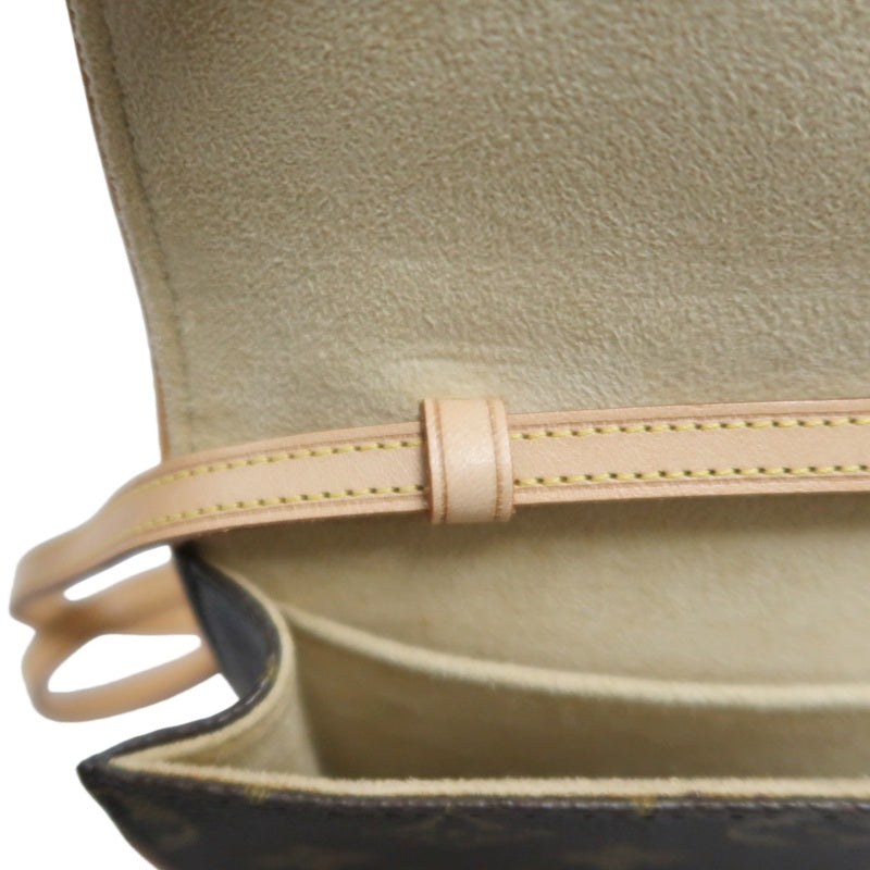 LOUIS VUITTON Monogram Pochette Twin GM  Clutch Gold Hardware With shoulder belt