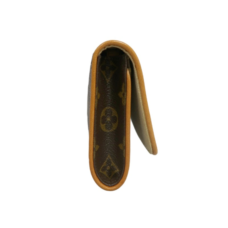 LOUIS VUITTON Monogram Pochette Twin GM  Clutch Gold Hardware With shoulder belt
