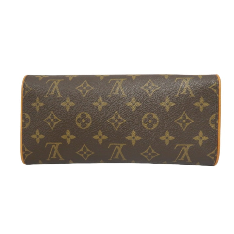 LOUIS VUITTON Monogram Pochette Twin GM  Clutch Gold Hardware With shoulder belt