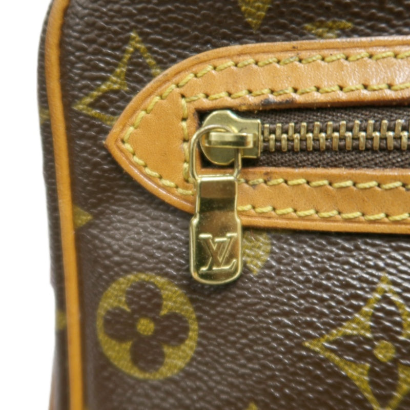 LOUIS VUITTON Monogram Saint Germain 28 Shoulder Bag brown Gold Hardware