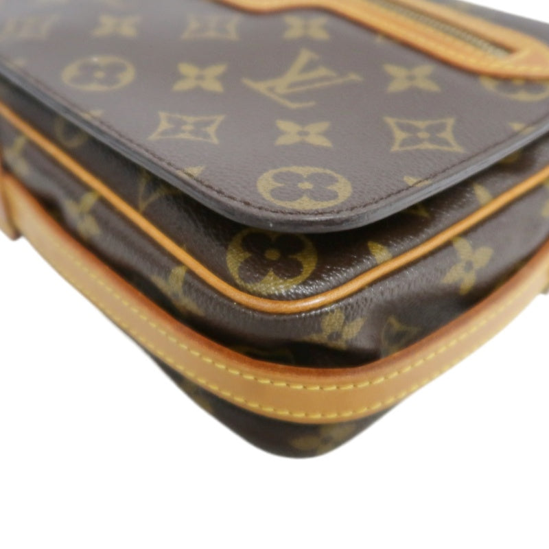 LOUIS VUITTON Monogram Saint Germain 28 Shoulder Bag brown Gold Hardware